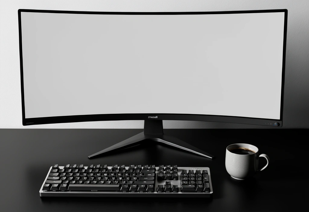 Modern minimalist home office setup